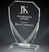 Contour Imperial Glass Award with silver lined accents