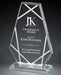 Contour Tower Glass Award with silver lined accents