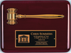 9"X12" Rosewood Piano Finish Gavel Plaque