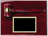 Rosewood Piano Finish Gavel Plaque Includes Plate