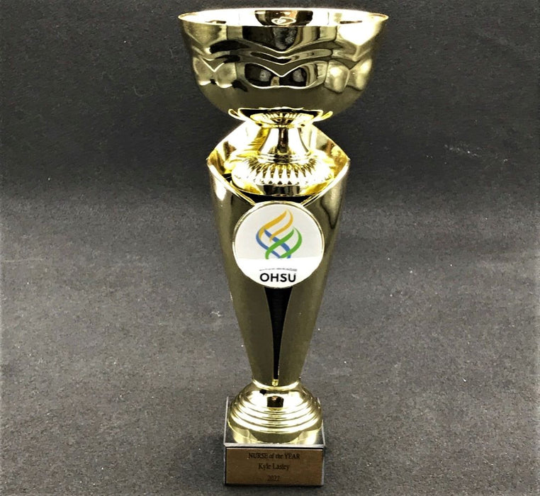 Gold Trophy Cup with 2" Color Insert Holder