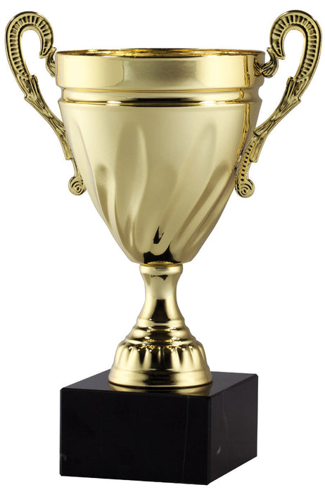 Gold All Metal Trophy Cup on Genuine Black Marble Base