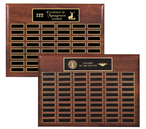 Solid Walnut Perpetual Horizontal Plaque