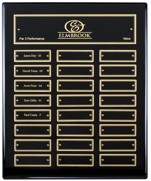 Black Finish Perpetual Plaque