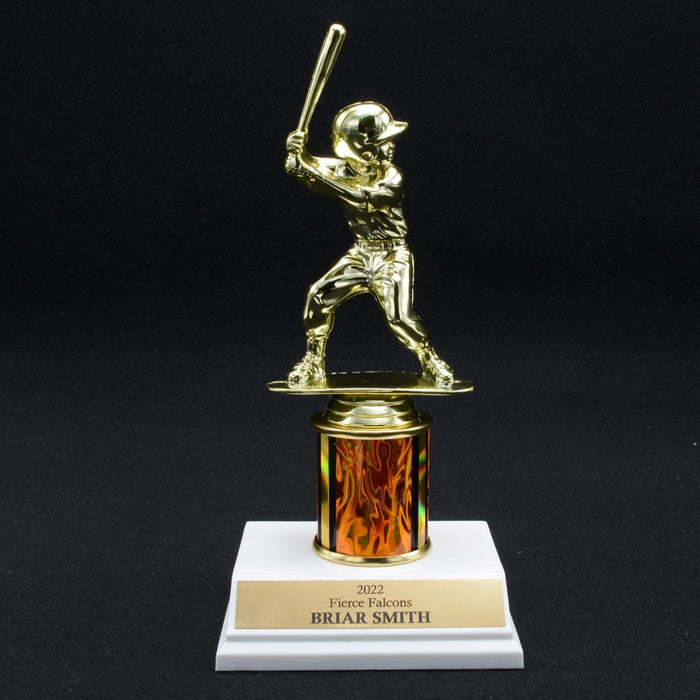 Boy Junior Baseball Trophy with 2" Column