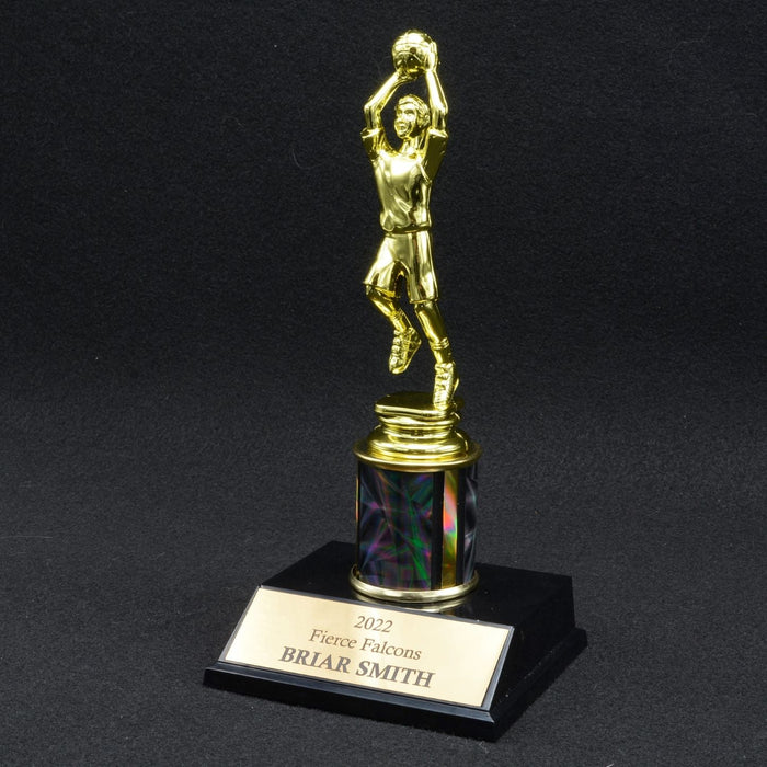 Boy Junior Basketball Trophy with 2" Column