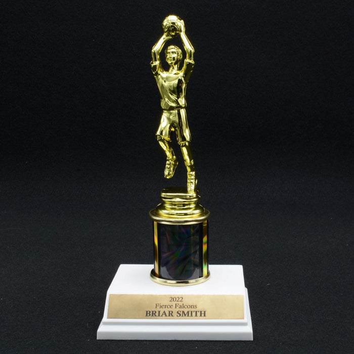 Boy Junior Basketball Trophy with 2" Column