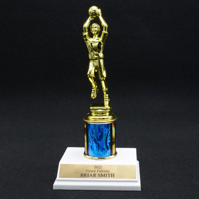 Boy Junior Basketball Trophy with 2" Column