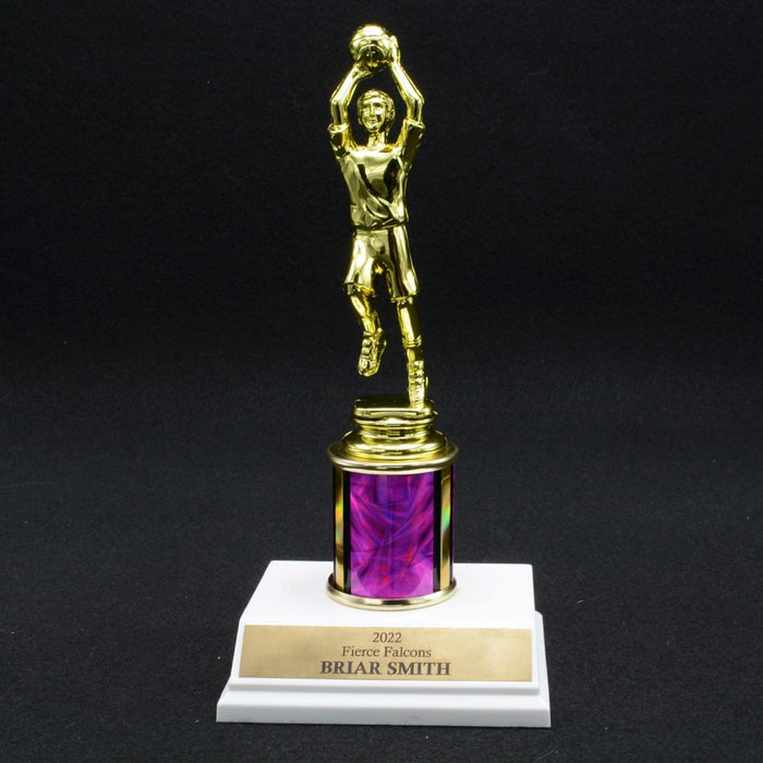 Boy Junior Basketball Trophy with 2" Column