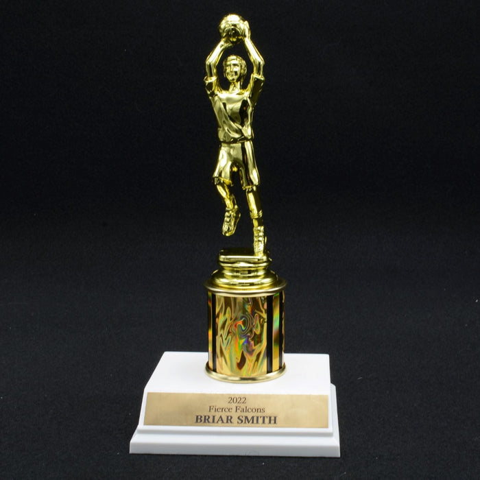 Boy Junior Basketball Trophy with 2" Column