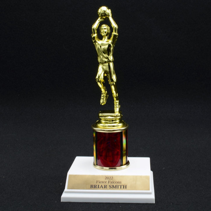 Boy Junior Basketball Trophy with 2" Column