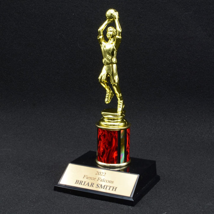 Boy Junior Basketball Trophy with 2" Column