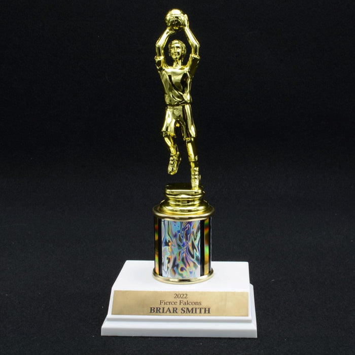 Boy Junior Basketball Trophy with 2" Column