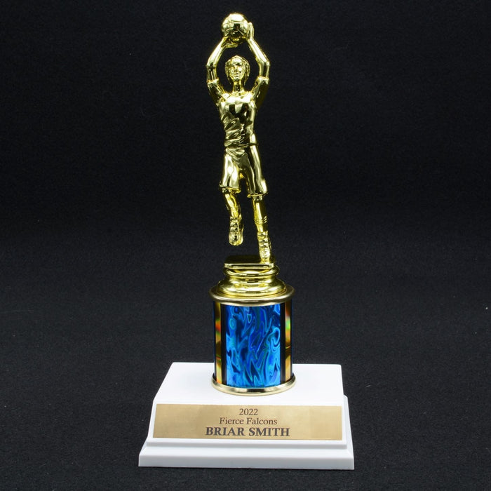 Girl Junior Basketball Trophy with 2" Column