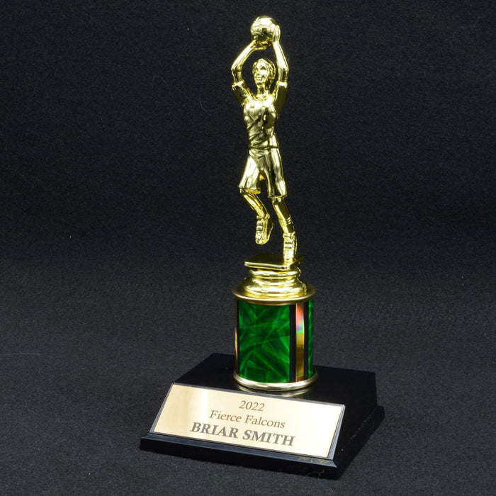 Girl Junior Basketball Trophy with 2" Column