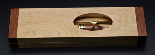 Wide Maple/Rosewood Engraved Pen