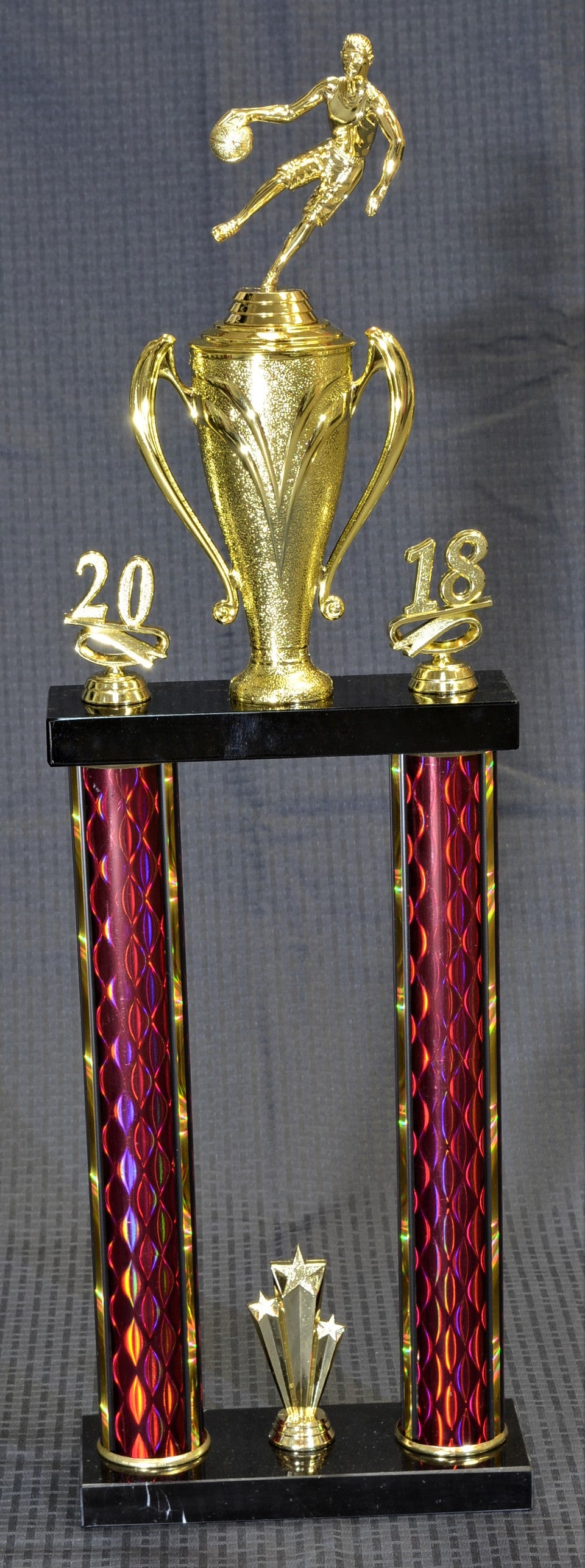 Trophy with 2 column, cup & Trim — Chucks Awards