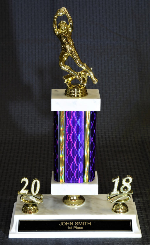 Trophy with Rectangular Column & 2 Trims