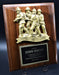 Firefighter Plaque with "The Bravest" Gold Finish Mount