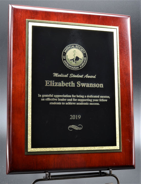 Textured-Gold Black Plaque (3 Sizes, 6 styles)