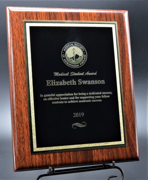 Textured-Gold Black Plaque (3 Sizes, 6 styles)