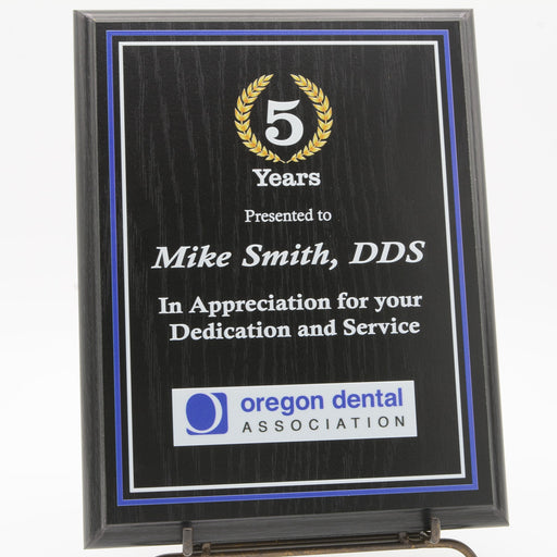 Economy Black Oak PB Plaque with Full Color Printing