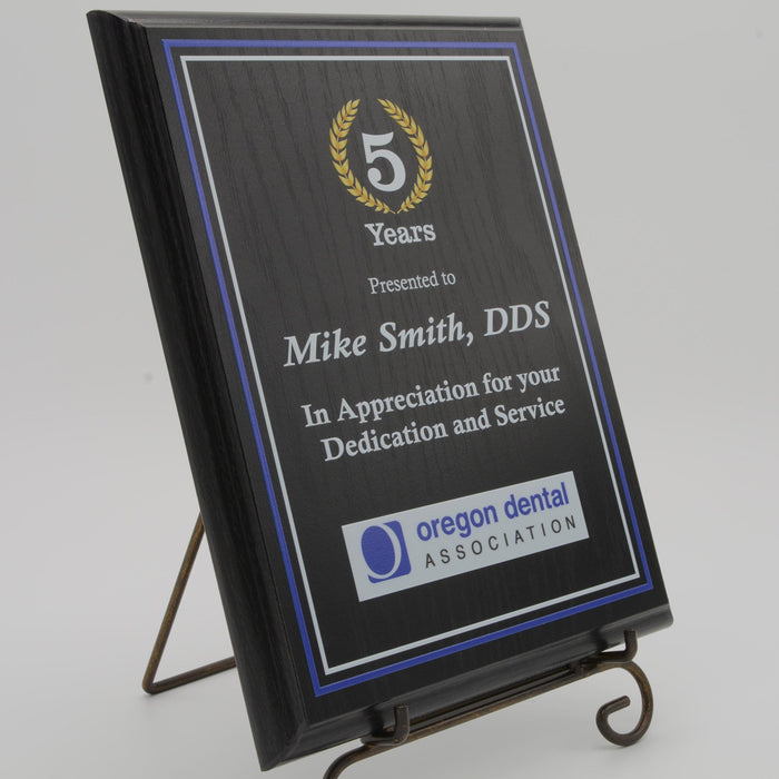 Economy Full Color Print Black Plaque