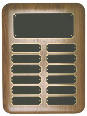 Solid Walnut Perpetual Elliptical Edge Plaque