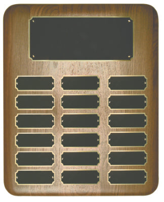 Solid Walnut Perpetual Elliptical Edge Vertical Plaque