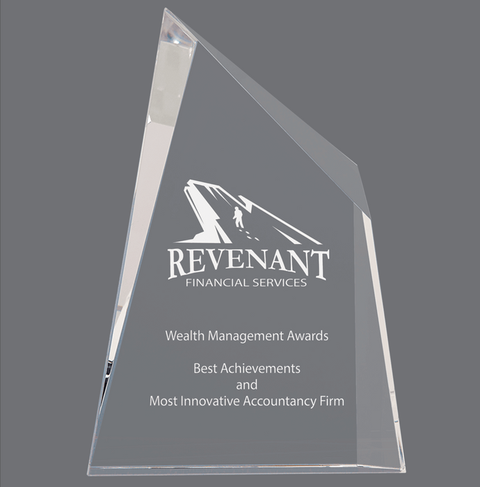 Crystal Facet Wedge Award