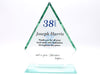 Jade Glass Diamond Award on base