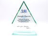 Jade Glass Diamond Award on base