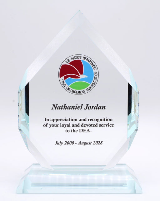 Crown Jewel Award Clear Glass