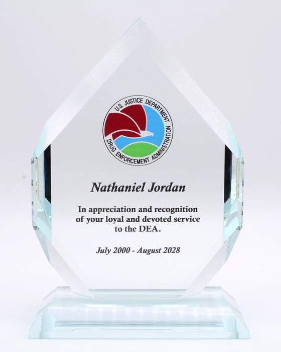 Crown Jewel Award Clear Glass