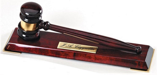 Gavel on Piano Finish Rosewood base