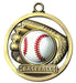 BASEBALL 3-D GAME BALL MEDAL Gold