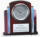 ROSEWOOD PIANO FINISH CLOCK WITH ALUMINUM ACCENT