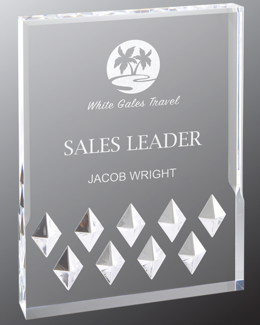 Silver Diamond Mirage Acrylic Award