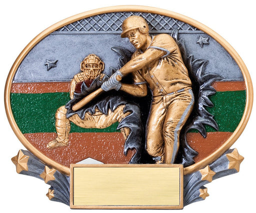 Xplosion 3D Oval Resin Baseball Plaque