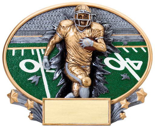 Xplosion 3D Oval Resin Football Plaque