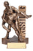 Wrestling Male Figure Trophy with Sport Name vertically