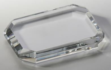 Rectangle Crystal Paperweight with Gem Cut Edge — Chucks Awards
