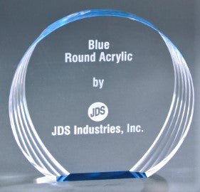 Round Acrylic Award 1 inch thick self-standing