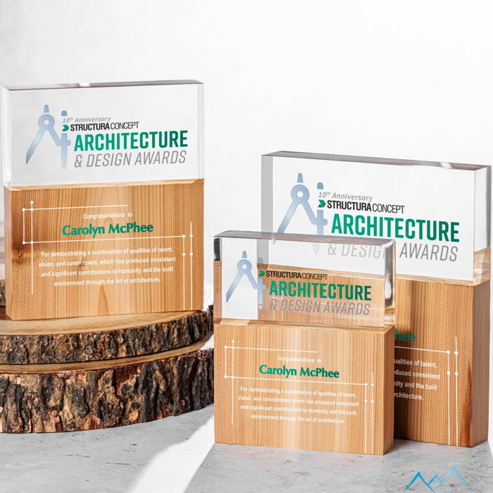 Acrylic Wood  Rectangle