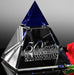 The Vernita Indigo Peak optical crystal pyramid award