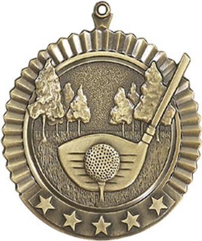 2-3/4" Star Golf Medals