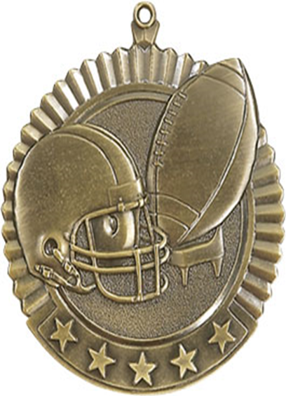 2-3/4" Star Football Medals