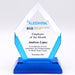 Blue or Gold Frosted Base Diamond Impress Acrylic Award