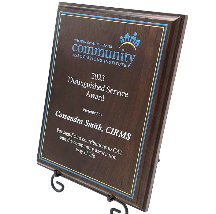 Walnut Plaque w/ Full Color