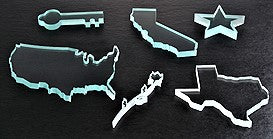 Custom Waterjet Cut 1/2" Thick Glass - Any Shape